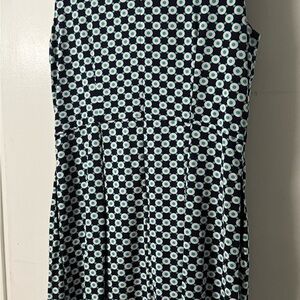Liz Claiborne Black and Blue Geometric Midi Skirt